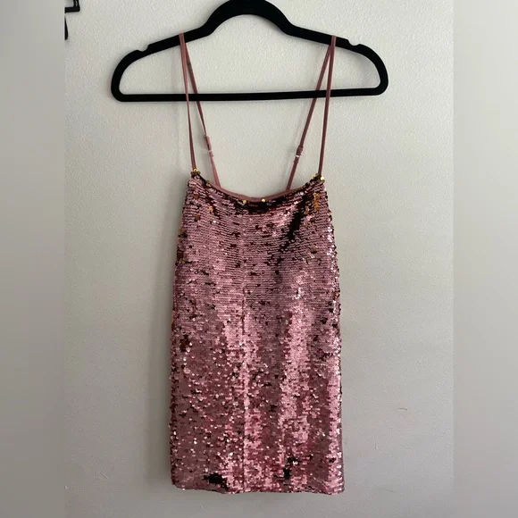For Love And Lemons | Dresses | For Love And Lemons Sparkler Dress Pink And  Gold Sequins | Poshmark